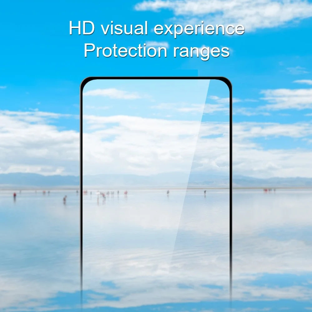 AMORUS 2Pcs/Pack Full Coverage Abrasion-resistant HD Silk Printing Clear Full Glue Double Defense Tempered Glass Film for Samsung Galaxy A73 5G - Black - 4