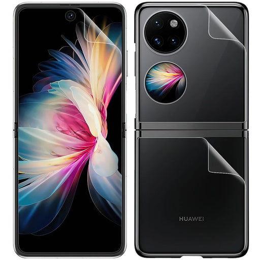 IMAK Hydrogel III Full Cover Soft TPU Front Screen Protector + Back Protective Film for Huawei P50 Pocket - 1