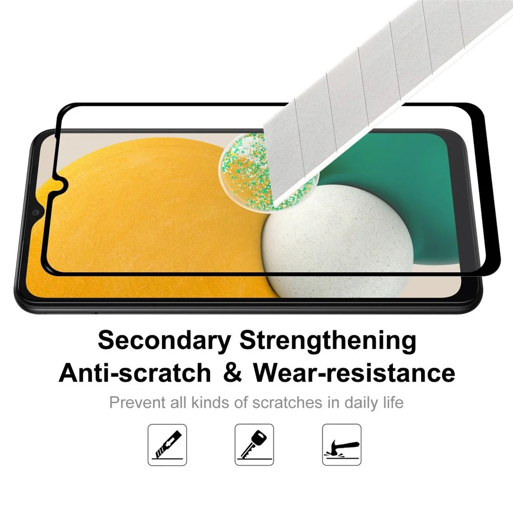 HAT PRINCE 2Pcs/Set Explosion-proof Anti-fingerprint HD Clear Full Glue 0.26mm 2.5D Arc Edge 9H Tempered Glass Screen Protector for Samsung Galaxy A13 5G - 5