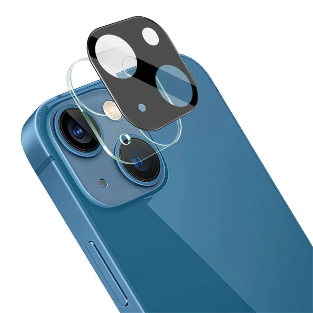 IMAK for iPhone 13 mini 5.4 inch/13 6.1 inch Black Version Scratch-Proof High Light Transmittance Tempered Glass Lens Film Covered with Acrylic Lens Cap - 1