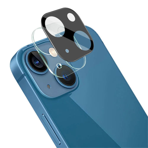 IMAK for iPhone 13 mini 5.4 inch/13 6.1 inch Black Version Scratch-Proof High Light Transmittance Tempered Glass Lens Film Covered with Acrylic Lens Cap - 1