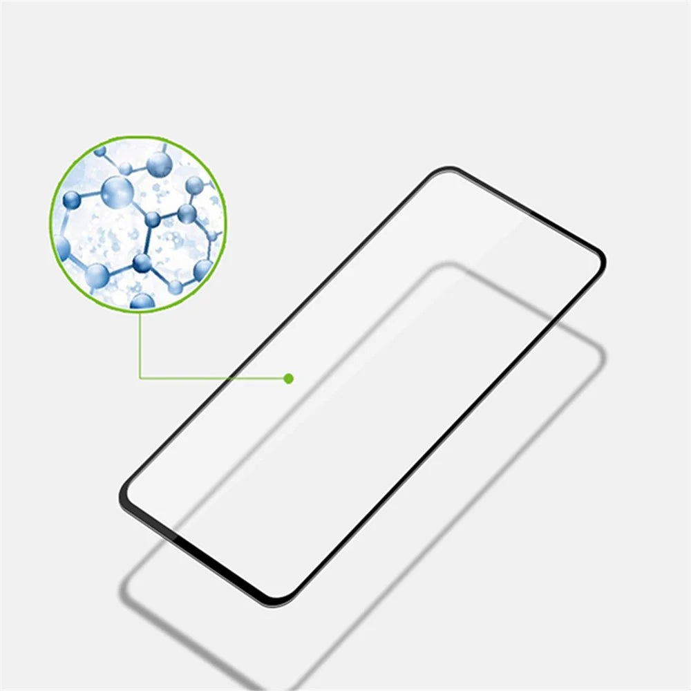 MOCOLO Silk Printing Screen Protector for Realme 8i/Narzo 50 4G, Full Cover Full Glue Double Defense Anti-explosion HD Clear Tempered Glass Film - Black - 5
