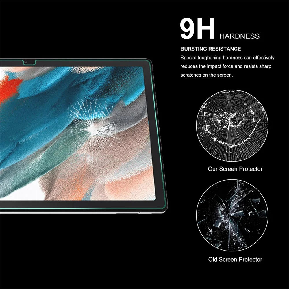 HAT PRINCE for Samsung Galaxy Tab A8 10.5 (2021) / A8 10.5 (2022) HD No Bubble 2.5D Arc Edge Full Screen Full Glue 9H Hardness 0.33mm Tempered Glass Screen Protector Film - 3