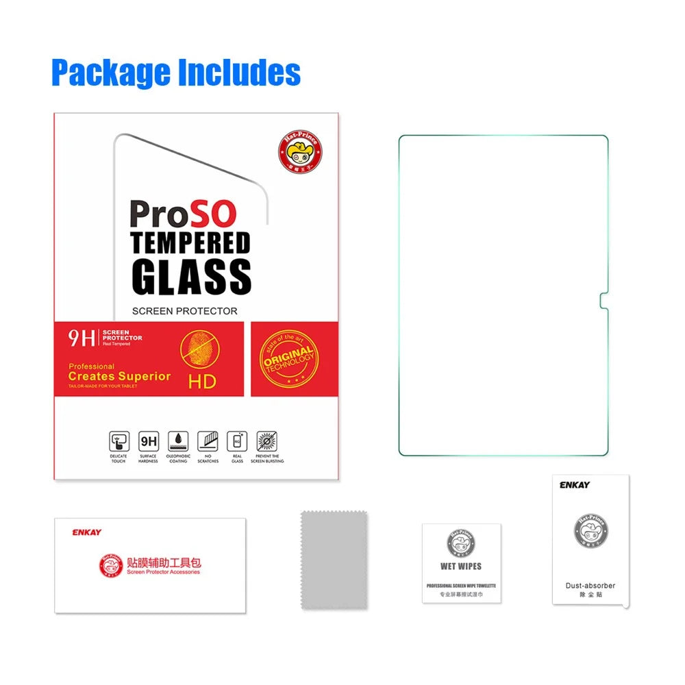 HAT PRINCE for Samsung Galaxy Tab A8 10.5 (2021) / A8 10.5 (2022) HD No Bubble 2.5D Arc Edge Full Screen Full Glue 9H Hardness 0.33mm Tempered Glass Screen Protector Film - 6