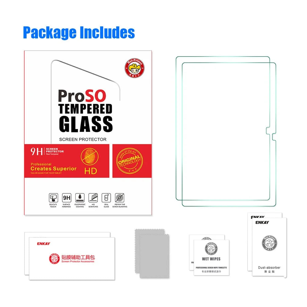 HAT PRINCE for Samsung Galaxy Tab A8 10.5 (2021) / A8 10.5 (2022) 2Pcs / Pack Anti-fingerprint HD 2.5D Arc Edge Full Screen Full Glue 9H Hardness 0.33mm Tempered Glass Screen Protector - 6