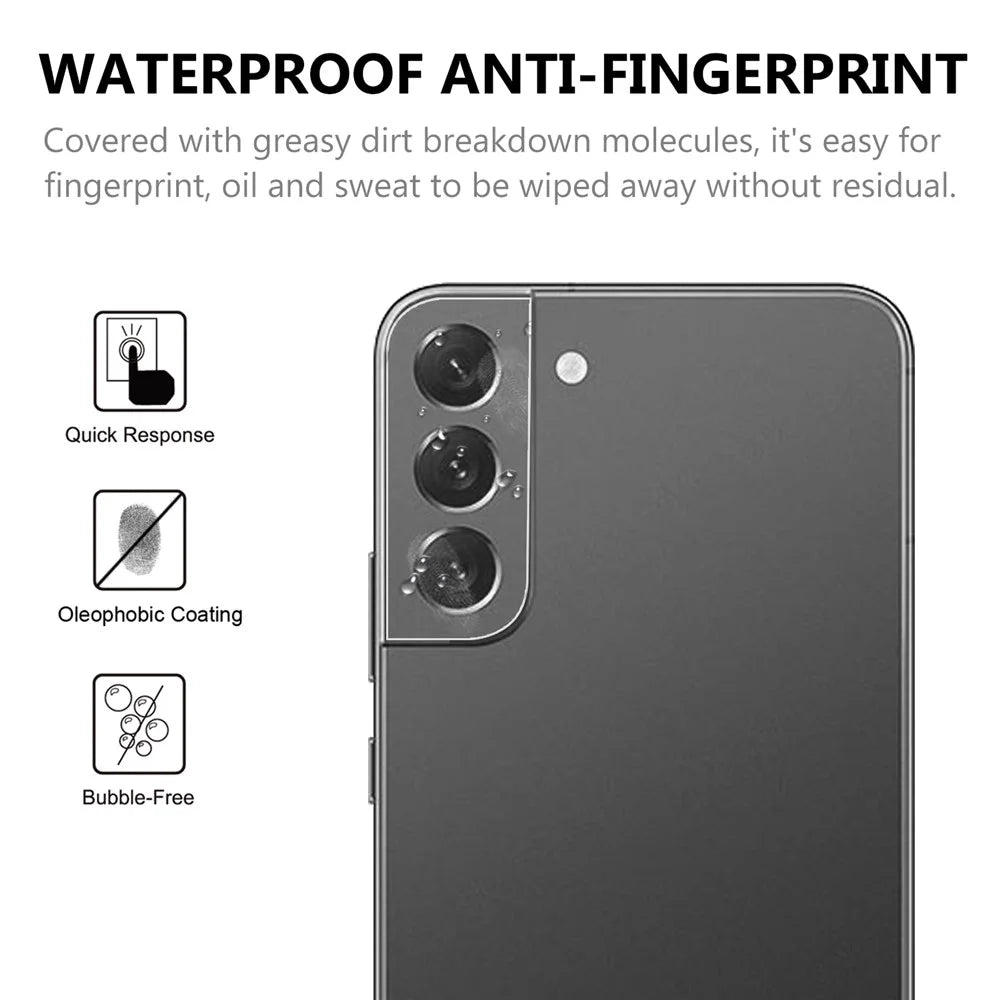 For Samsung Galaxy S22 5G AGC Glass Camera Lens Protector Ultra Clear Anti-scratch Tempered Glass Film - 5