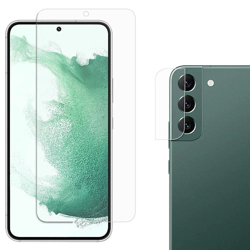For Samsung Galaxy S22 5G 9H Hardness Anti-fingerprint 2.5D AGC Glass Tempered Glass Screen Protector + Precise Cutout Camera Lens Protector - 1