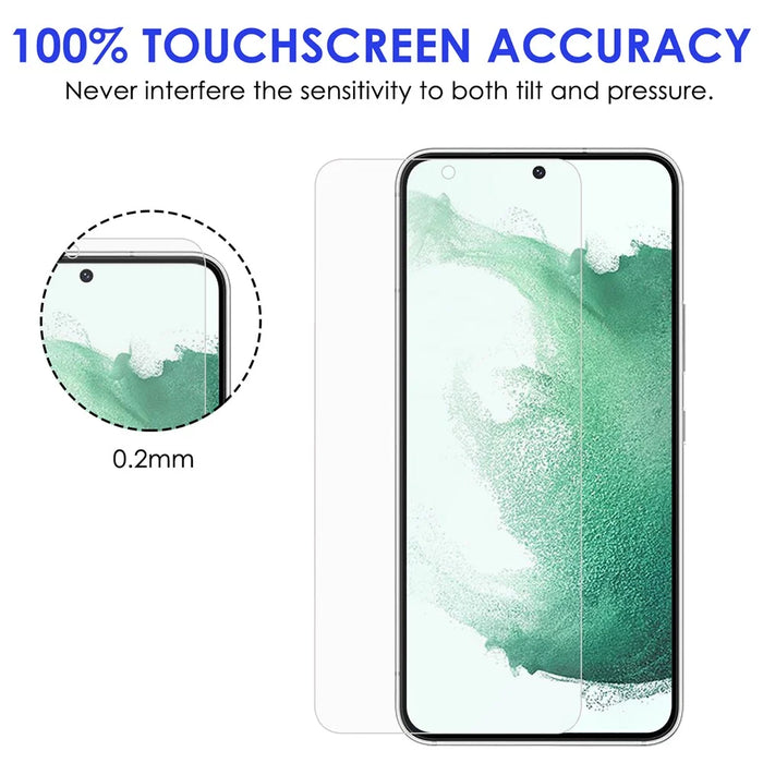 For Samsung Galaxy S22 5G 9H Hardness Anti-fingerprint 2.5D AGC Glass Tempered Glass Screen Protector + Precise Cutout Camera Lens Protector - 3
