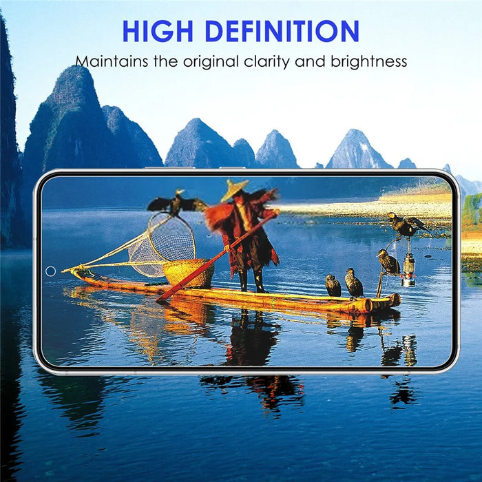 For Samsung Galaxy S22 5G 9H Hardness Anti-fingerprint 2.5D AGC Glass Tempered Glass Screen Protector + Precise Cutout Camera Lens Protector - 6