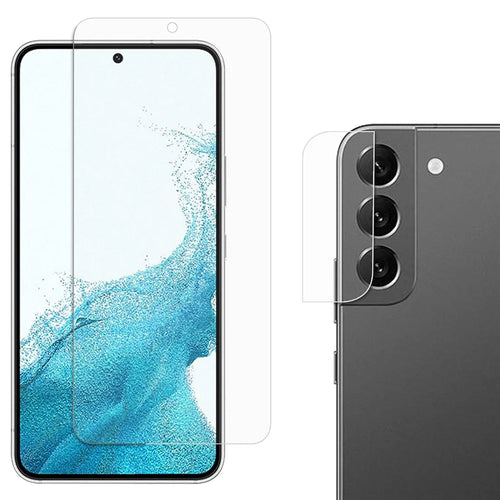 For Samsung Galaxy S22+ 5G 9H Hardness 2.5D Sensitive Touch AGC Glass Tempered Glass Screen Protector + Precise Cutout Camera Lens Protector - 1