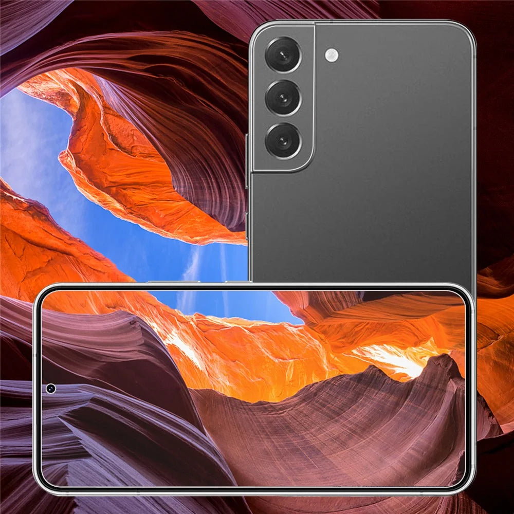For Samsung Galaxy S22+ 5G 9H Hardness 2.5D Sensitive Touch AGC Glass Tempered Glass Screen Protector + Precise Cutout Camera Lens Protector - 2