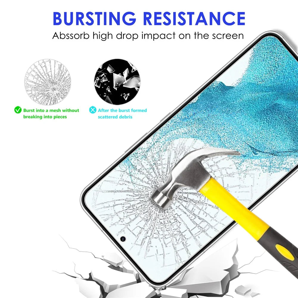 For Samsung Galaxy S22+ 5G 9H Hardness 2.5D Sensitive Touch AGC Glass Tempered Glass Screen Protector + Precise Cutout Camera Lens Protector - 5