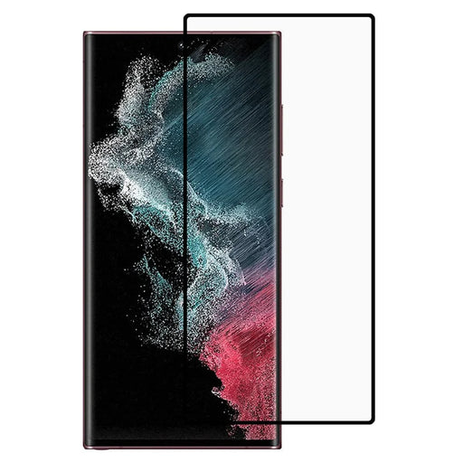 RURIHAI for Samsung Galaxy S22 Ultra 5G HD Clear Full Coverage Full Glue 3D Curved 0.26mm High Aluminium-silicon Glass Screen Protector [Fingerprint Unlock Version] - 1