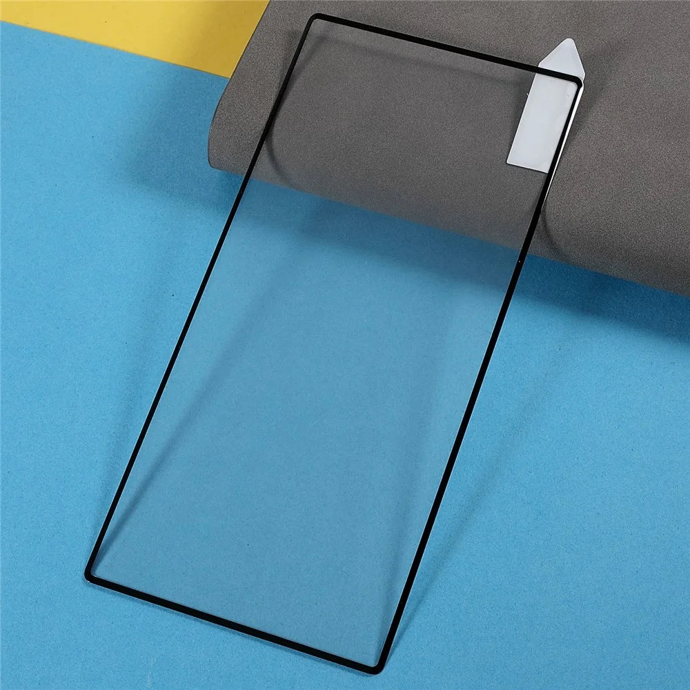 RURIHAI for Samsung Galaxy S22 Ultra 5G HD Clear Full Coverage Full Glue 3D Curved 0.26mm High Aluminium-silicon Glass Screen Protector [Fingerprint Unlock Version] - 3