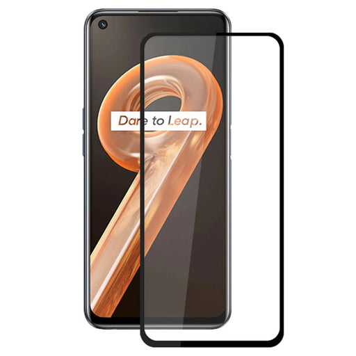MOCOLO Full Cover Full Glue Screen Protector for Realme 8i / 9i, Double Defense Anti-explosion Tempered Glass Film - Black - 1
