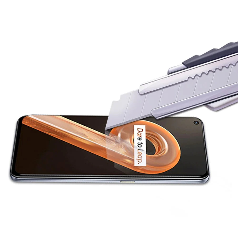MOCOLO Full Cover Full Glue Screen Protector for Realme 8i / 9i, Double Defense Anti-explosion Tempered Glass Film - Black - 5