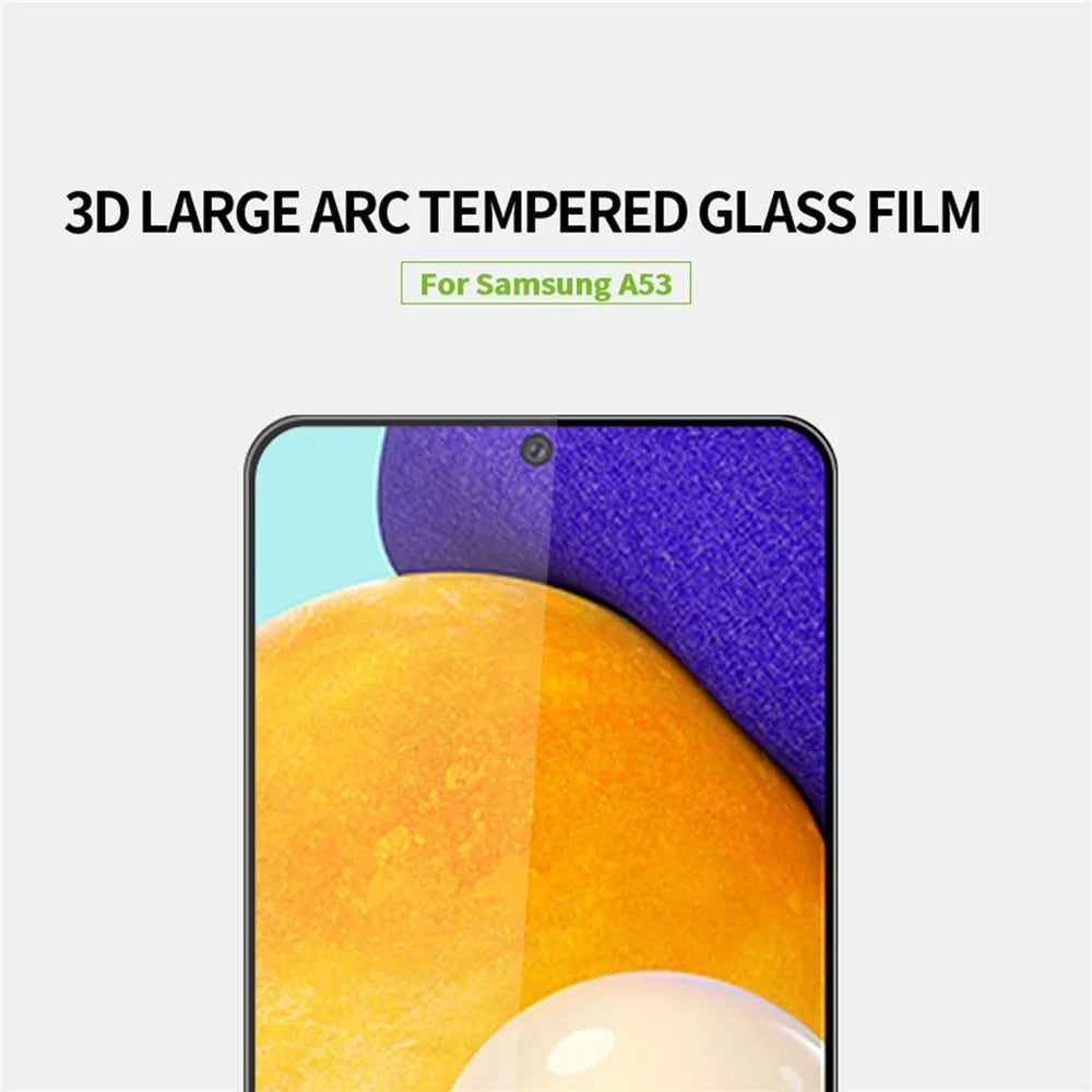 MOFI JK-1 3D Curved Screen Protector for Samsung Galaxy A53 5G, Anti-Scratch Full Cover Full Glue HD Tempered Glass Film - 3