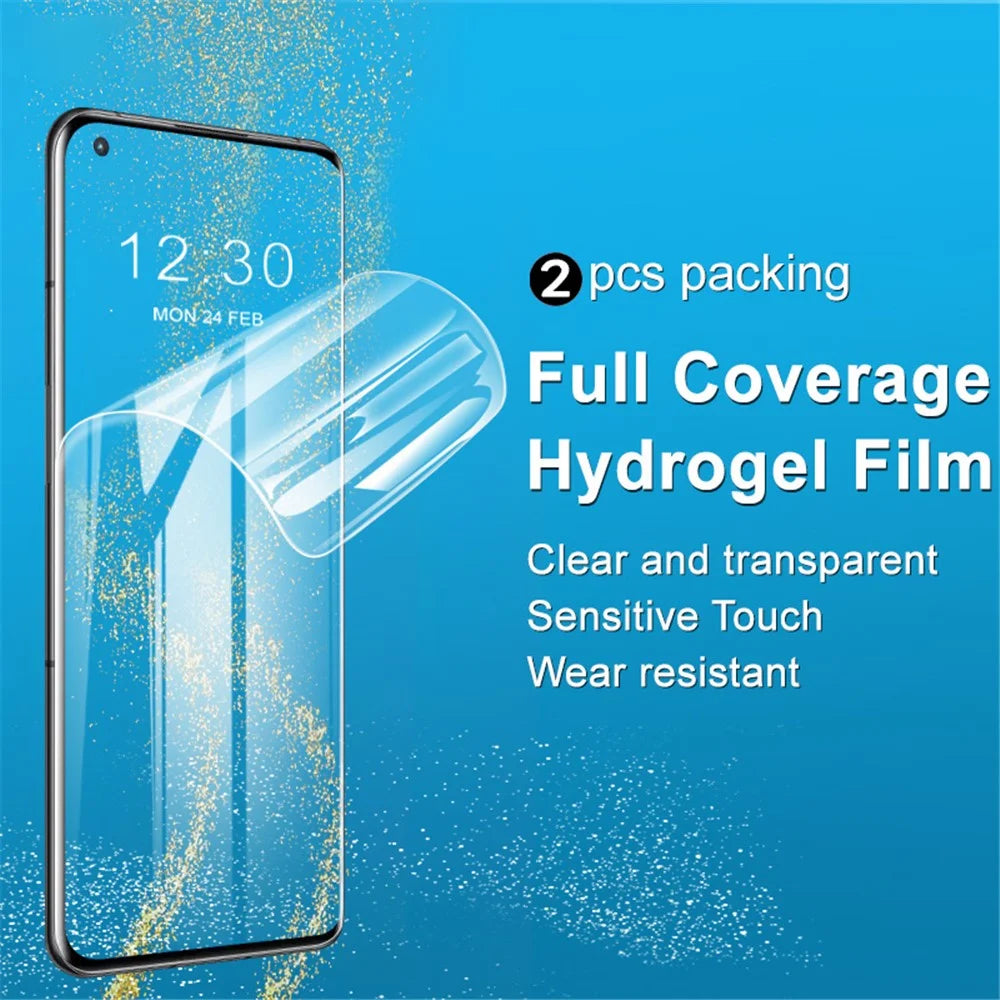 IMAK 2Pcs/Set Hydrogel Film III Screen Protector for OnePlus 9 Pro/10 Pro, High Definition Anti-scratch Soft TPU Film - 2