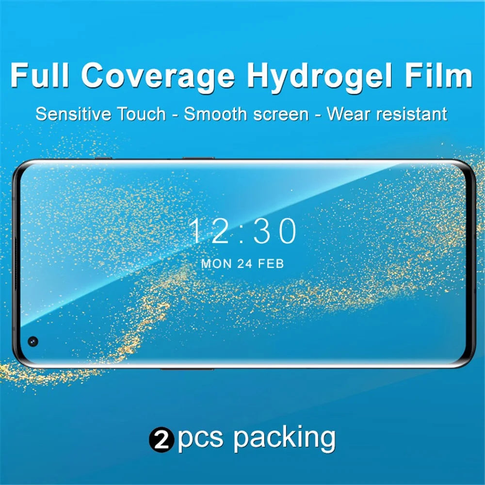 IMAK 2Pcs/Set Hydrogel Film III Screen Protector for OnePlus 9 Pro/10 Pro, High Definition Anti-scratch Soft TPU Film - 3