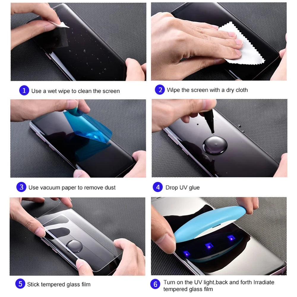 MOCOLO 3D Curved Edges Screen Protector for Huawei P50 Pro Tempered Glass Complete Covering UV Film - 5