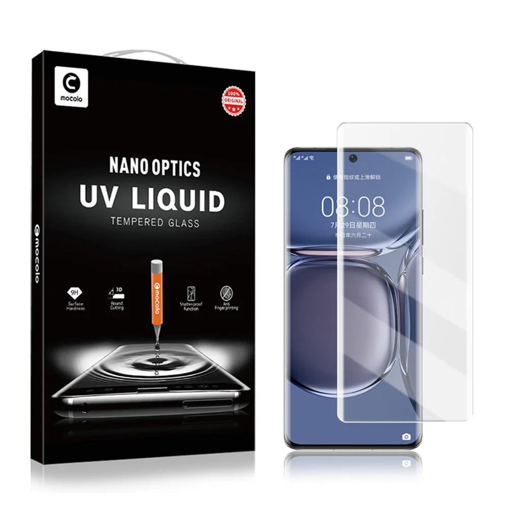 MOCOLO 3D Curved Edges Screen Protector for Huawei P50 Pro Tempered Glass Complete Covering UV Film - 6