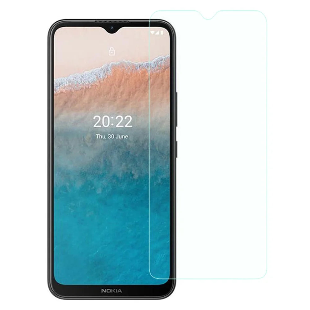 For Nokia C21 Plus Tempered Glass Screen Protector High Sensitivity HD 0.3mm Arc Edge Scratch-Resistant Film, Easy Install - 1