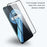 AMORUS For Realme 9 Pro+ 5G / Reno7 Z 5G Silk Printing Ultra Clear Full Glue Tempered Glass Solid Defense Screen Protector - Black - 4