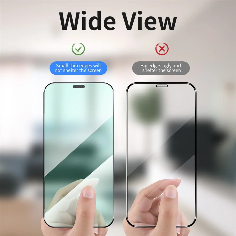 ENKAY HAT PRINCE for iPhone 11/XR 6.1 inch Anti-dust No Bubble Protector Silk Printing Full Glue Eye Protection Anti-blue-ray Tempered Glass Full Screen Film with Easy Installation Tool - 6
