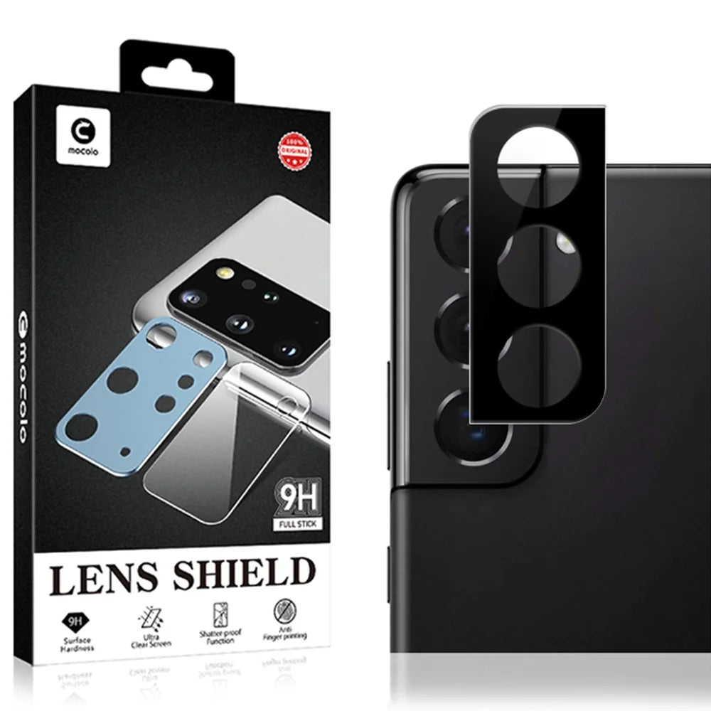 MOCOLO Camera Lens Protector for Samsung Galaxy S22 5G, Silk Printing Full Glue Full Scratch Protection Tempered Glass Camera Lens Cover - Black - 6