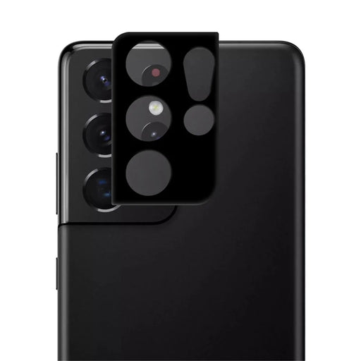 MOCOLO Camera Lens Screen Protector for Samsung Galaxy S21 Ultra 5G, Silk Printing Anti-oil Anti-scratch Full Glue Clear Tempered Glass 9H Protective Film - Black - 2