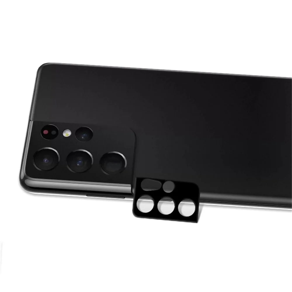 MOCOLO Camera Lens Screen Protector for Samsung Galaxy S21 Ultra 5G, Silk Printing Anti-oil Anti-scratch Full Glue Clear Tempered Glass 9H Protective Film - Black - 4