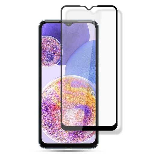 MOCOLO Anti-scratch Tempered Glass Cell Phone Screen Film for Samsung Galaxy A23 4G / 5G (Global Version), Full Covering HD Clear Secondary Hardening Anti-explosion Full Glue Screen Protector - Black - 1