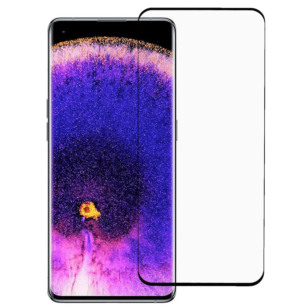 For Oppo Find X5 Pro 3D Curved Tempered Glass Film Full Coverage Side Glue Anti-explosion HD Clear Screen Protector - 1