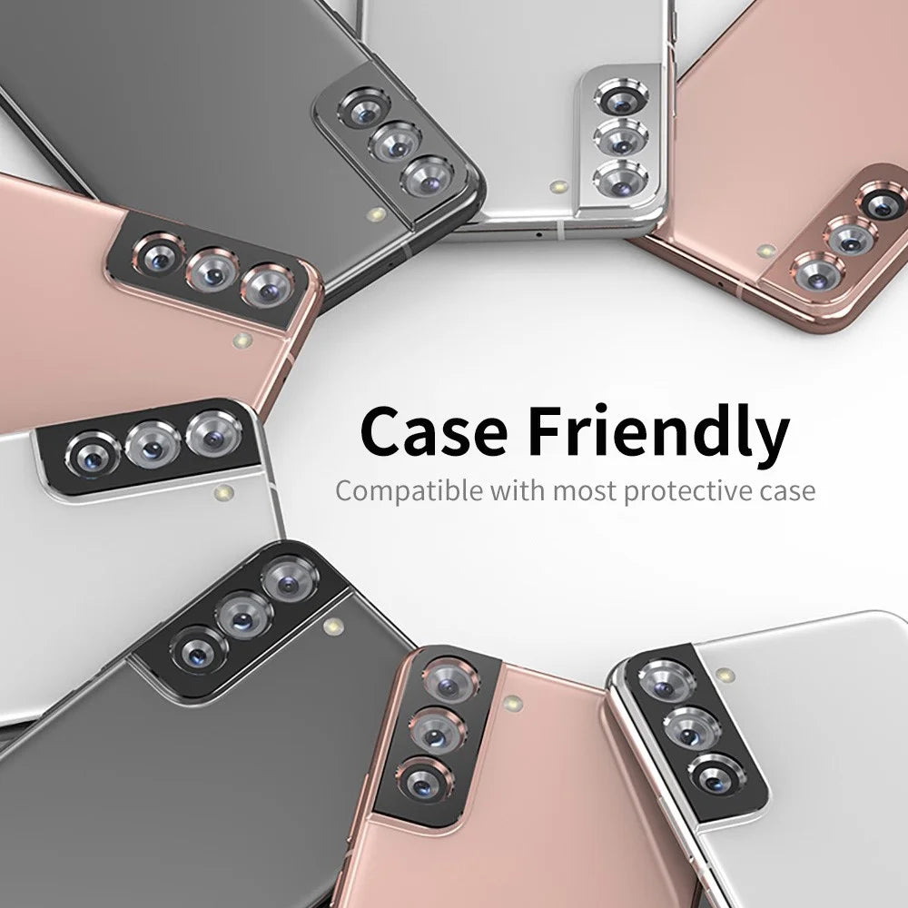 ENKAY HAT PRINCE For Samsung Galaxy S22 5G/S22+ 5G Aluminum Alloy Camera Lens Protector Anti-scratch Protective Cover - Silver - 4
