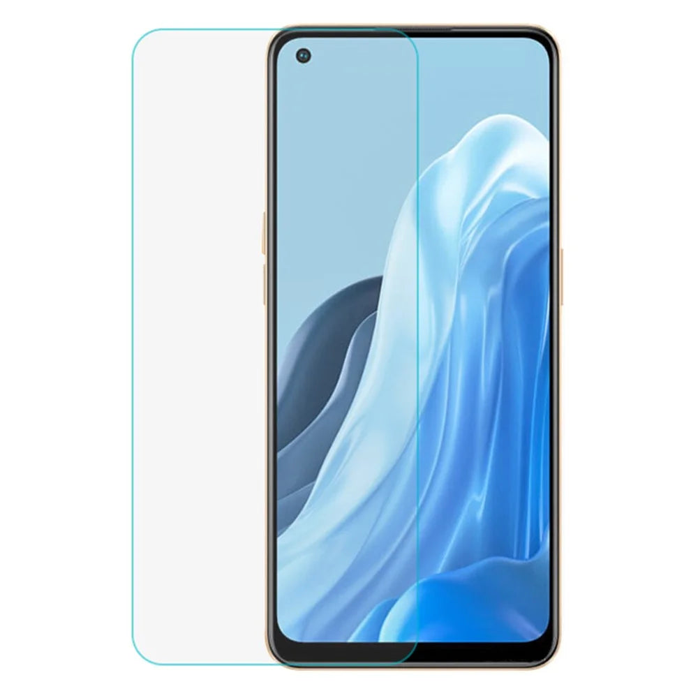 For Oppo Reno7 4G Tempered Glass Screen Protector HD Clarity 0.3mm Arc Edge Scratch-Resistant Film Guard - 1