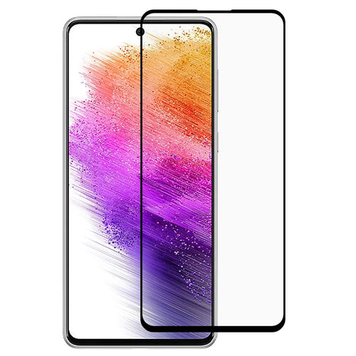 Full Glue Silk Printing Anti-explosion Tempered Glass Film for Samsung Galaxy A73 5G, Ultra Clear Full Screen Protector Film - 1
