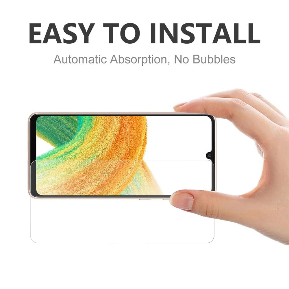 HAT PRINCE for Samsung Galaxy A33 5G Tempered Glass Film 2.5D Arc Edge 9H 0.26mm Full Glue Screen Protector - 5