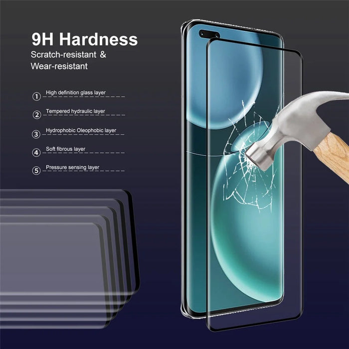 ENKAY HAT PRINCE 2Pcs / Set for Honor Magic4 5G / Magic4 Ultimate / Magic4 Pro 3D Curved Side Glue Tempered Glass Support Fingerprint Unlock - 4
