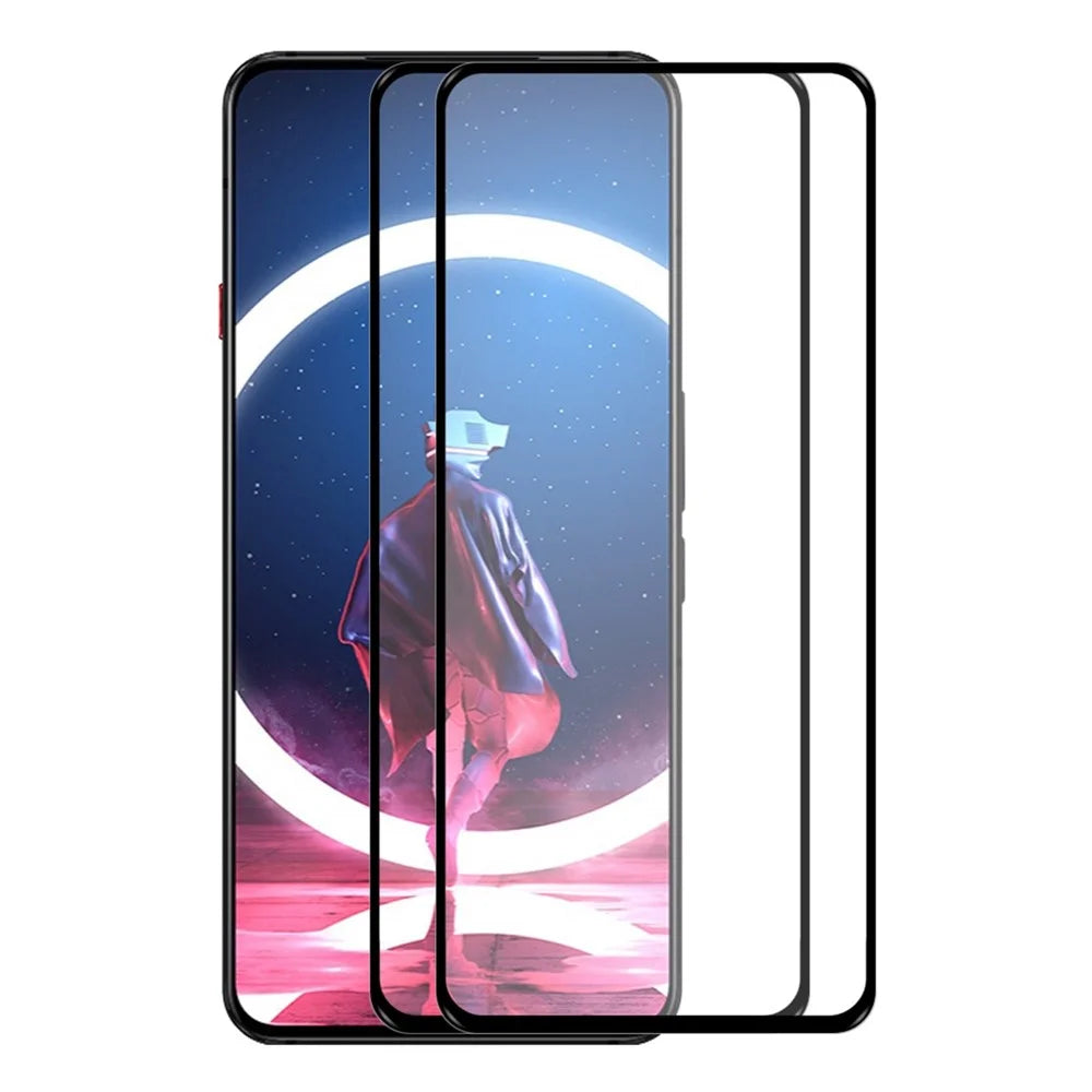 HAT PRINCE 2Pcs/Pack HD Screen Film for ZTE nubia Red Magic 7 Pro, Anti-dust 0.26mm 2.5D Arc Edge Sensitive Full Covering 9H Full Glue Tempered Glass Screen Protector - 1