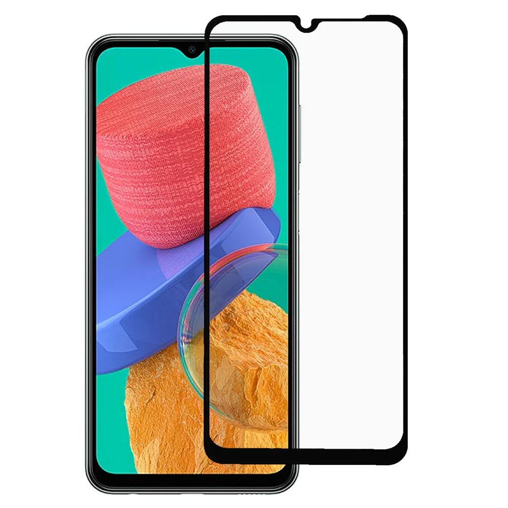 For Samsung Galaxy M33 5G (Global Version)/(India Version) Full Coverage Tempered Glass Screen Protector High Clarify Full Glue Silk Printing Anti-Shatter Film - 1