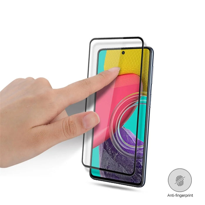 MOCOLO For Samsung Galaxy M53 5G Full Coverage Tempered Glass Film HD Clear Anti-explosion Full Glue Screen Protector - Black - 5