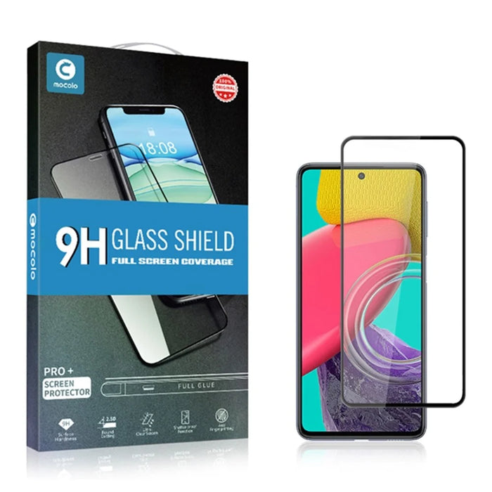 MOCOLO For Samsung Galaxy M53 5G Full Coverage Tempered Glass Film HD Clear Anti-explosion Full Glue Screen Protector - Black - 7