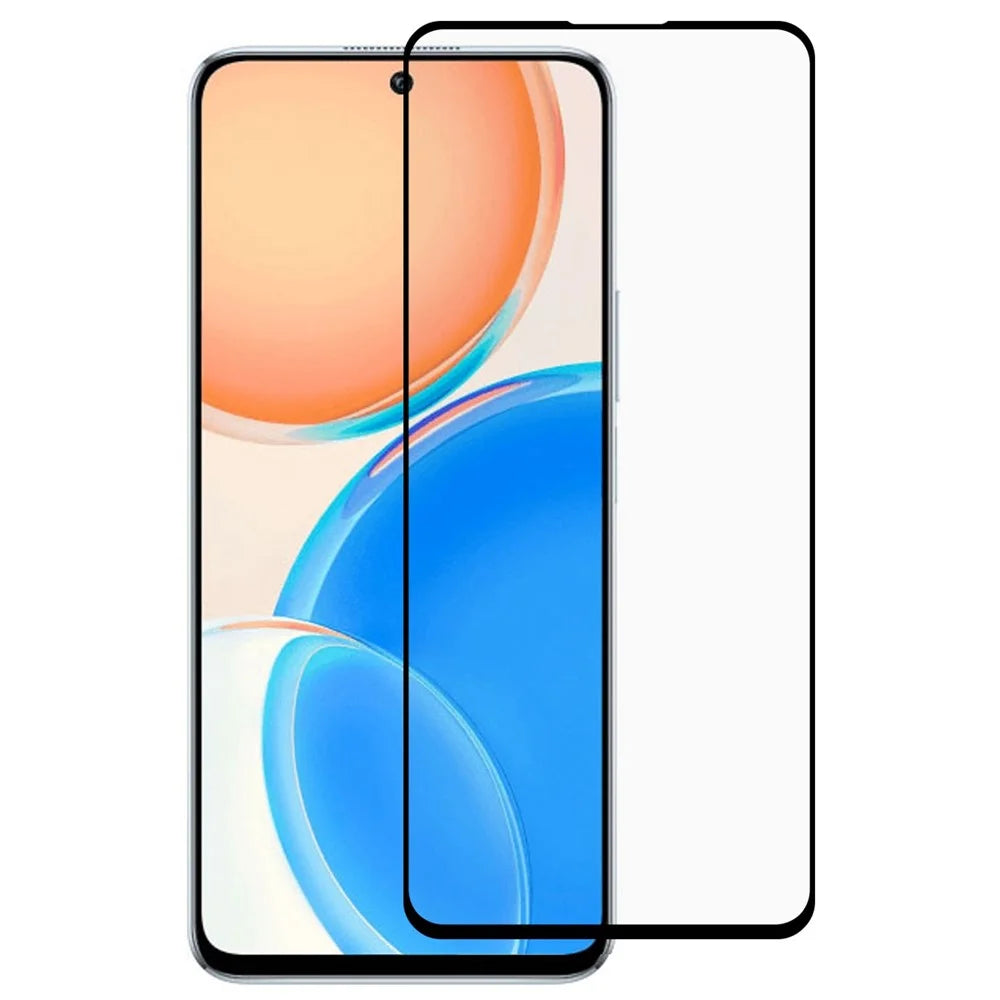 For Honor X8 4G Full Coverage Screen Protection Film Tempered Glass Clear Full Glue Silk Printing Phone Screen Protector - 1