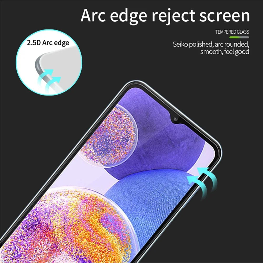 PINWUYO JK Tempered Glass Film Series-2 for Samsung Galaxy A23 5G (Global Version) / 4G Full Glue Full Covering Screen Protector Anti-burst Anti-oil HD Film - 4