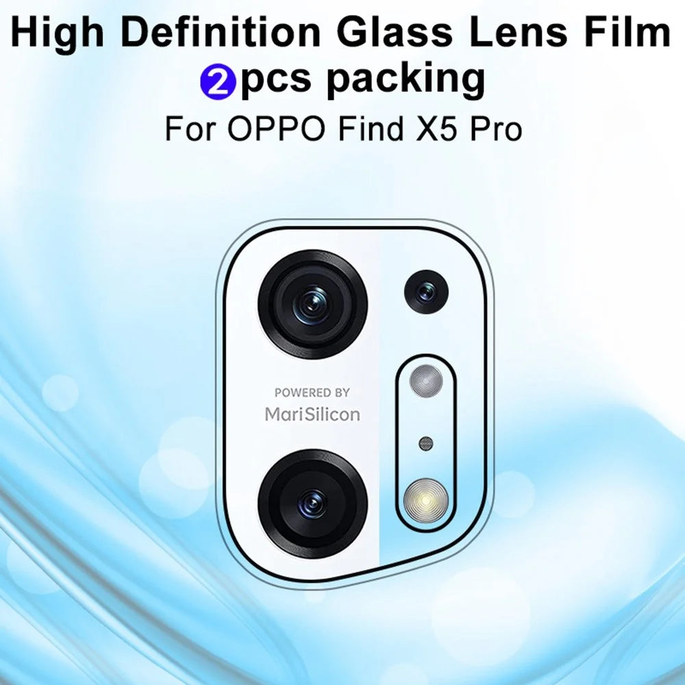 IMAK for Oppo Find X5 Pro 2Pcs/Set Strong Camera Lens Protector Super Transparent Tempered Glass Film - 2