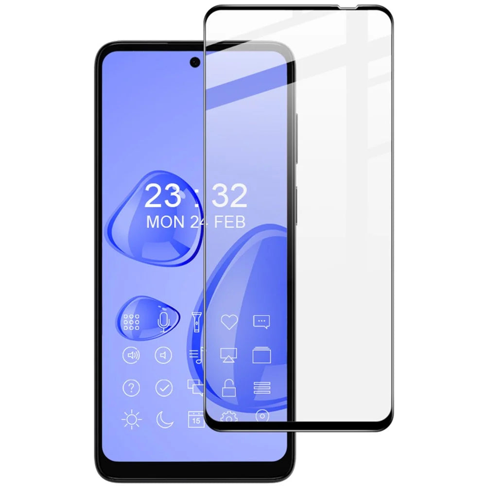 IMAK Pro+ Series for Motorola Moto G22 4G Full Coverage Full Glue Bubble-free AGC Tempered Glass Screen Protector Screen Film - 1