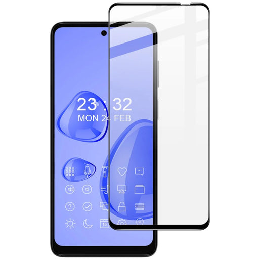 IMAK Pro+ Series for Motorola Moto G22 4G Full Coverage Full Glue Bubble-free AGC Tempered Glass Screen Protector Screen Film - 1