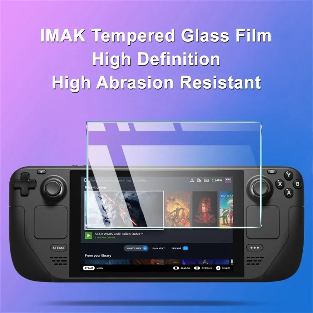 IMAK H Series for Steam Deck 9H Tempered Glass Screen Protector Game Console Explosion-proof HD Protective Film - 3