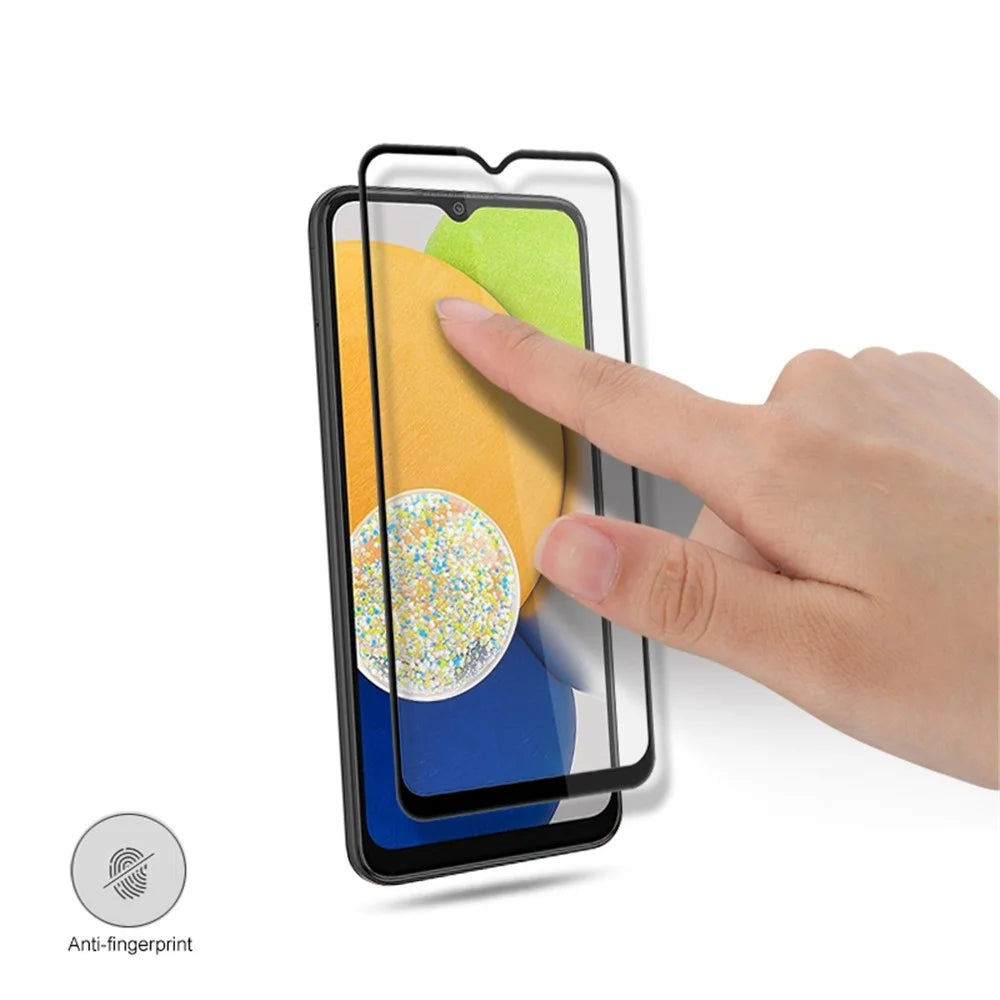 MOCOLO Screen Protector for Samsung Galaxy A03 (164.2mm), Full Cover Full Glue Secondary Hardening Clear Silk Printing Tempered Glass - Black - 5
