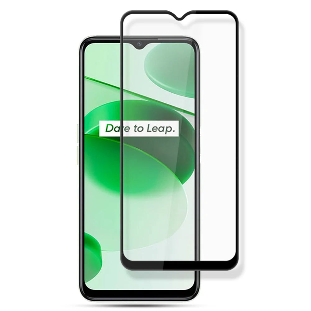 MOCOLO For Realme C35 Tempered Glass Film Anti-explosion Secondary Strengthening Full Glue Full Screen Protector - Black - 1